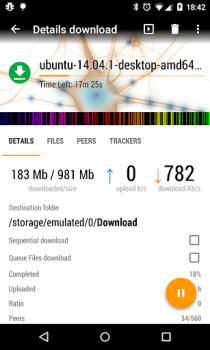 تحميل aTorrent - torrent downloader مشغلات الفيديو والمحررين لنظام أندرويد لقطة شاشة 2