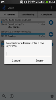 تحميل Vuze Torrent Downloader مشغلات الفيديو والمحررين لنظام أندرويد لقطة شاشة 2