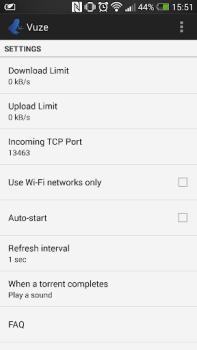 تحميل Vuze Torrent Downloader مشغلات الفيديو والمحررين لنظام أندرويد لقطة شاشة 4