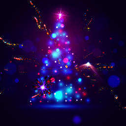 الشعار 3D Christmas Tree Wallpaper