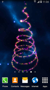 تحميل 3D Christmas Tree Wallpaper إضفاء الطابع الشخصي لنظام أندرويد لقطة شاشة 3