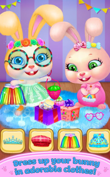 تحميل Baby Bunny - My Talking Pet ألعاب عارضة لنظام أندرويد لقطة شاشة 2