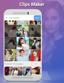 تحميل Clips Maker مشغلات الفيديو والمحررين لنظام أندرويد لقطة شاشة 3
