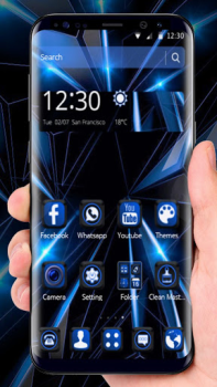 تحميل Black Blue Future Theme إضفاء الطابع الشخصي لنظام أندرويد لقطة شاشة 5