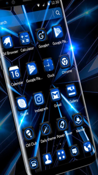 تحميل Black Blue Future Theme إضفاء الطابع الشخصي لنظام أندرويد لقطة شاشة 6