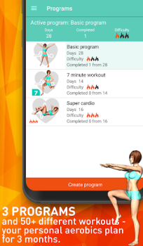 تحميل Aerobics workout at home الصحة واللياقة البدنية لنظام أندرويد لقطة شاشة 2