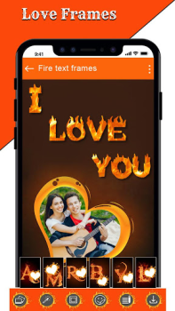 تحميل Fire Text Photo Frames App صورة فوتوغرافية لنظام أندرويد لقطة شاشة 2
