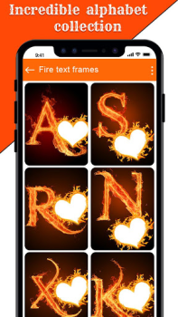 تحميل Fire Text Photo Frames App صورة فوتوغرافية لنظام أندرويد لقطة شاشة 3
