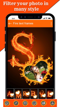 تحميل Fire Text Photo Frames App صورة فوتوغرافية لنظام أندرويد لقطة شاشة 5