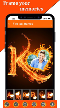 تحميل Fire Text Photo Frames App صورة فوتوغرافية لنظام أندرويد لقطة شاشة 7