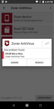 تحميل Zoner AntiVirus أدوات لنظام أندرويد لقطة شاشة 3