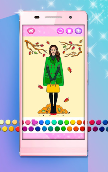 تحميل Girls Coloring Pages ألعاب عارضة لنظام أندرويد لقطة شاشة 3