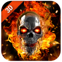تحميل  Flaming Skull Live Wallpaper for Free