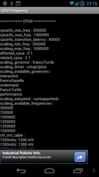 تحميل CPU Frequency أدوات لنظام أندرويد لقطة شاشة 2
