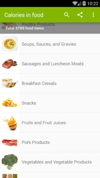 تحميل Calories in food الصحة واللياقة البدنية لنظام أندرويد لقطة شاشة 2