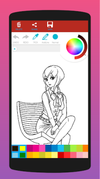تحميل Anime Coloring Book for Adults فن و تصميم لنظام أندرويد