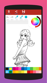 تحميل Anime Coloring Book for Adults فن و تصميم لنظام أندرويد لقطة شاشة 2
