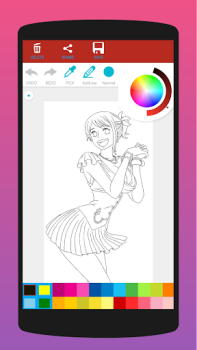 تحميل Anime Coloring Book for Adults فن و تصميم لنظام أندرويد لقطة شاشة 4