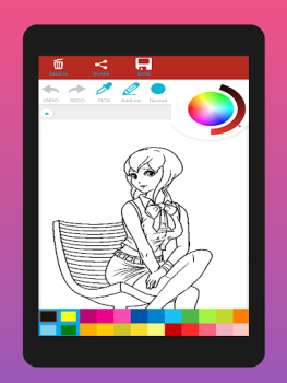 تحميل Anime Coloring Book for Adults فن و تصميم لنظام أندرويد لقطة شاشة 7