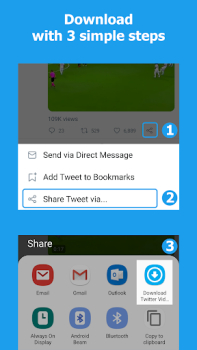 تحميل Download Twitter Videos - GIF أدوات لنظام أندرويد لقطة شاشة 3