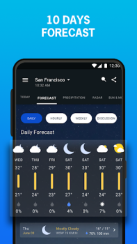 تحميل 1Weather Forecasts & Radar طقس لنظام أندرويد لقطة شاشة 5