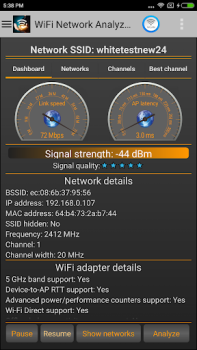 تحميل WiFi Analyzer أدوات لنظام أندرويد لقطة شاشة 3
