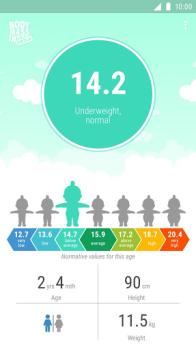 تحميل BMI calculator for child الصحة واللياقة البدنية لنظام أندرويد لقطة شاشة 3