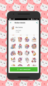 تحميل Cats stickers وسائل الترفيه لنظام أندرويد لقطة شاشة 2