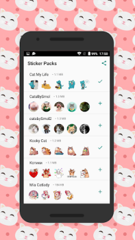 تحميل Cats stickers وسائل الترفيه لنظام أندرويد لقطة شاشة 7