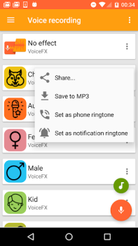 تحميل VoiceFX - Voice Changer with v وسائل الترفيه لنظام أندرويد لقطة شاشة 3