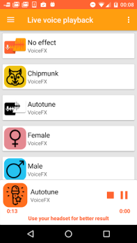 تحميل VoiceFX - Voice Changer with v وسائل الترفيه لنظام أندرويد لقطة شاشة 5
