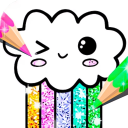 تحميل  Kawaii Coloring Book Glitter