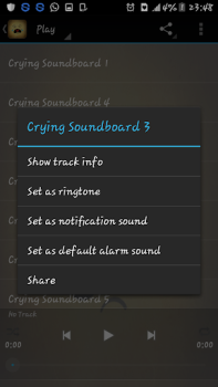 تحميل Crying sounds إضفاء الطابع الشخصي لنظام أندرويد لقطة شاشة 2