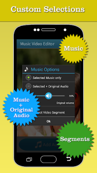 تحميل Music Video Editor Add Audio مشغلات الفيديو والمحررين لنظام أندرويد لقطة شاشة 3