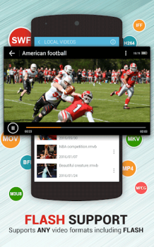 تحميل Dolphin Video - Flash Player F مشغلات الفيديو والمحررين لنظام أندرويد لقطة شاشة 4