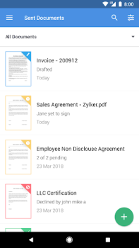 تحميل Zoho Sign - Fill & eSign docs عمل لنظام أندرويد لقطة شاشة 5