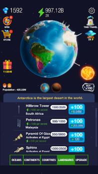 تحميل Idle World - Build The Planet ألعاب عارضة لنظام أندرويد لقطة شاشة 4
