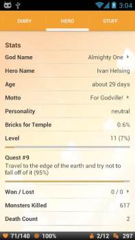 تحميل Godville ألعاب الأدوار لنظام أندرويد لقطة شاشة 3