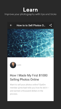 تحميل EyeEm - Sell Your Photos صورة فوتوغرافية لنظام أندرويد لقطة شاشة 5
