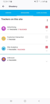 تحميل Ghostery Privacy Browser عمل لنظام أندرويد لقطة شاشة 2
