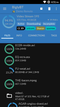 تحميل BiglyBT, Torrent Downloader أدوات لنظام أندرويد لقطة شاشة 2