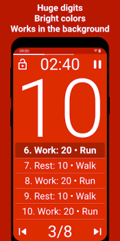 تحميل Tabata Timer: Interval Timer الصحة واللياقة البدنية لنظام أندرويد لقطة شاشة 2