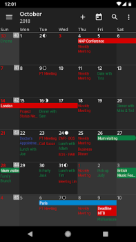تحميل aCalendar - your calendar عمل لنظام أندرويد لقطة شاشة 3