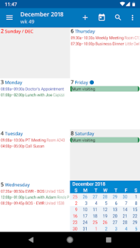 تحميل aCalendar - your calendar عمل لنظام أندرويد لقطة شاشة 4