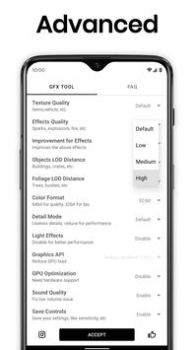 تحميل GFX Tool: Launcher & Optimizer أدوات لنظام أندرويد لقطة شاشة 4