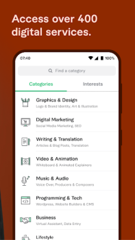 تحميل Fiverr - Freelance Service اعمال لنظام أندرويد لقطة شاشة 4