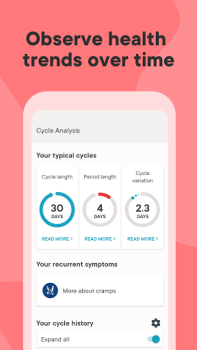 تحميل Clue Period Tracker & Calendar الصحة واللياقة البدنية لنظام أندرويد لقطة شاشة 6