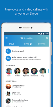 تحميل Skype Lite الاتصالات لنظام أندرويد لقطة شاشة 2