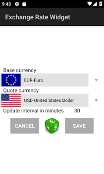 تحميل Exchange Rate Widget المالية لنظام أندرويد لقطة شاشة 2
