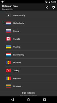 تحميل Hideman Free VPN أدوات لنظام أندرويد لقطة شاشة 2